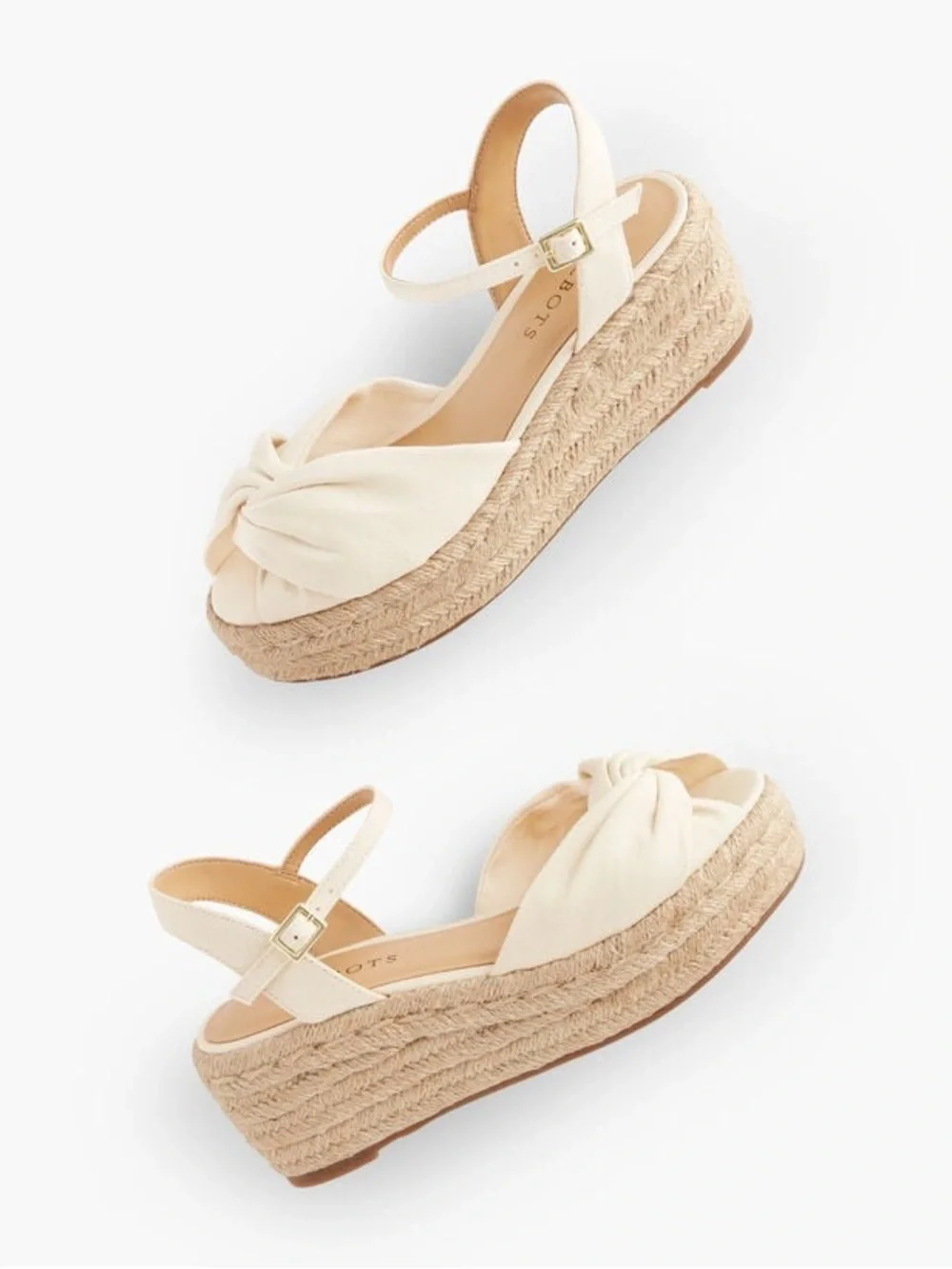 Talbots NATALIE TWIST CANVAS ESPADRILLE WEDGES